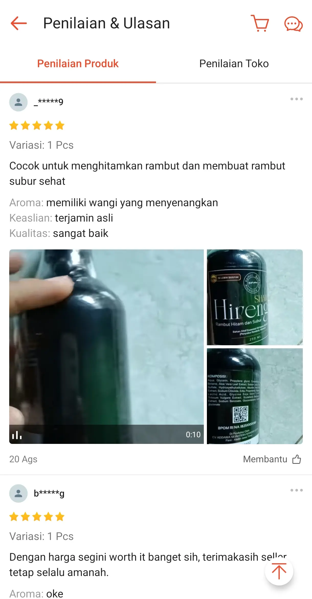 Review Shopee Shampo Hireng #1