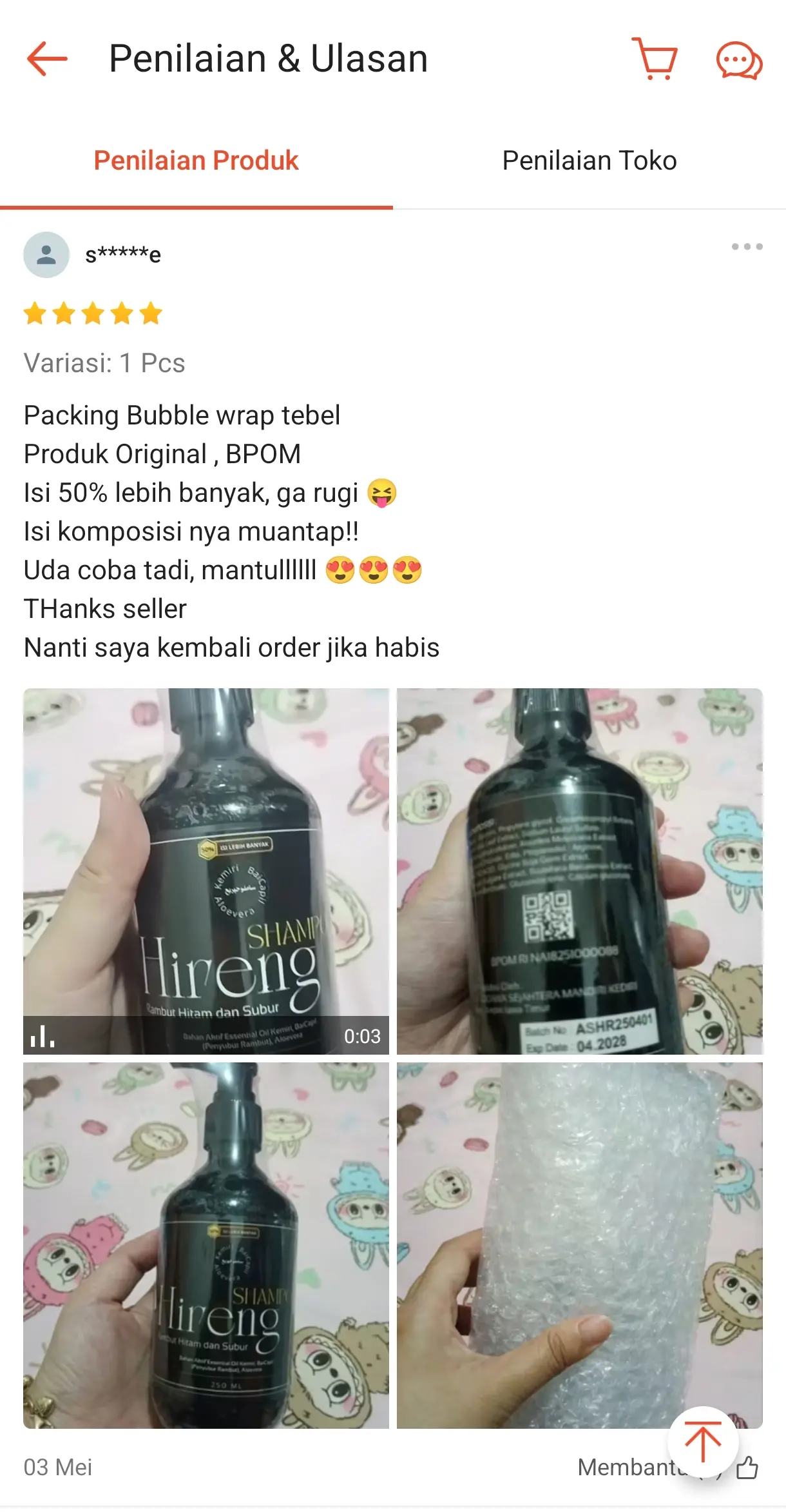 Review Shopee Shampo Hireng #3
